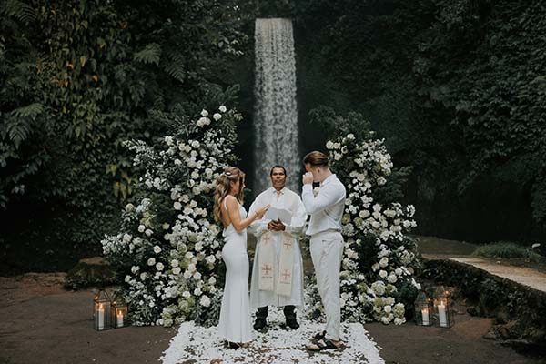 bali waterfall wedding